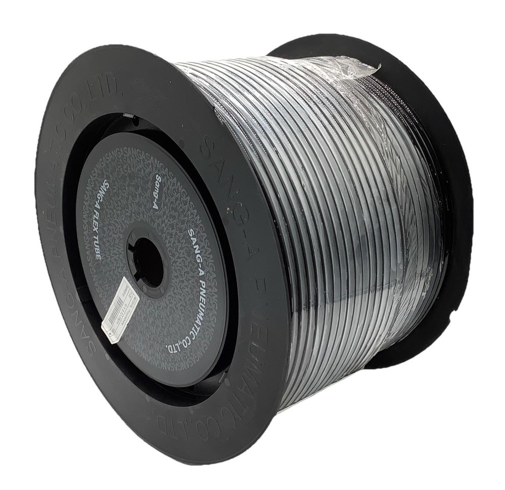 Sang-A 10x6.5mm Polyurethane Pneumatic Tubing Black 100m Roll