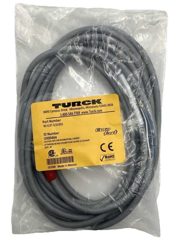 Turck RS 4.5T-5/S1055 Eurofast M12 Female Cordset 5M 5 Wire