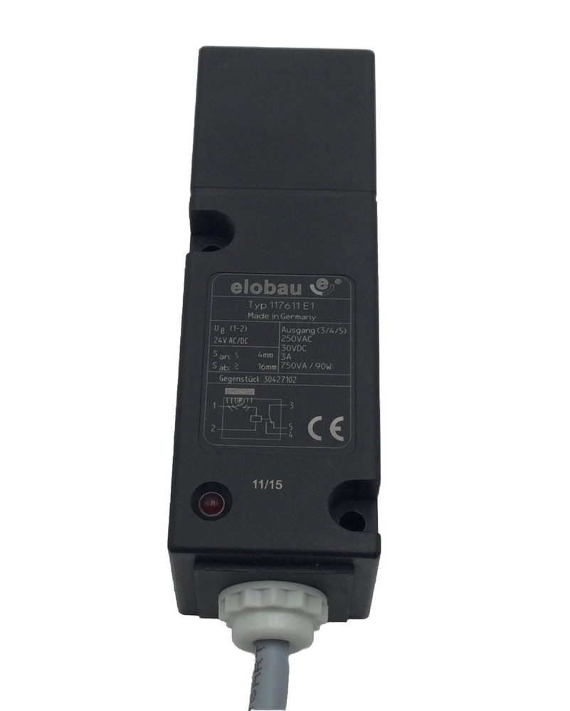 Elobau 117611 E1 Magnetic Safety Position Switch 24V AC/DC 3A 11.15m Cable