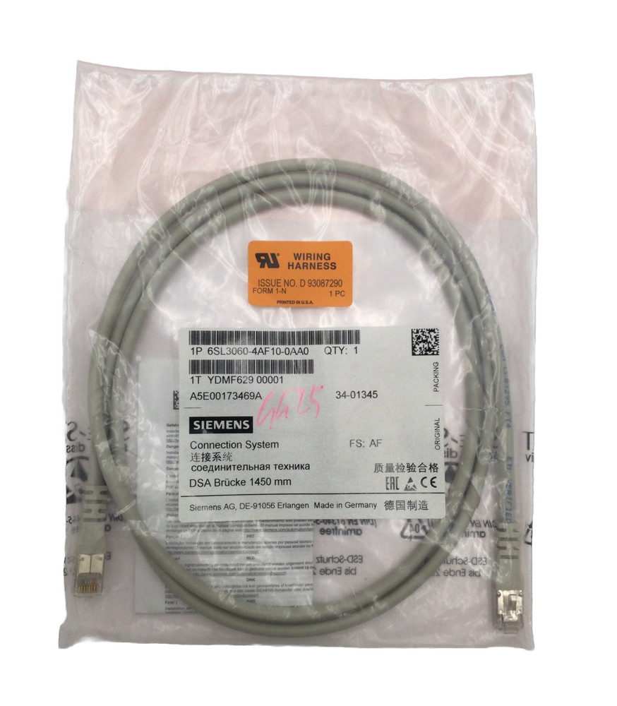 Siemens 6SL3060-4AF10-0AA0 SINAMICS DRIVE-CLiQ Cable 1.45m