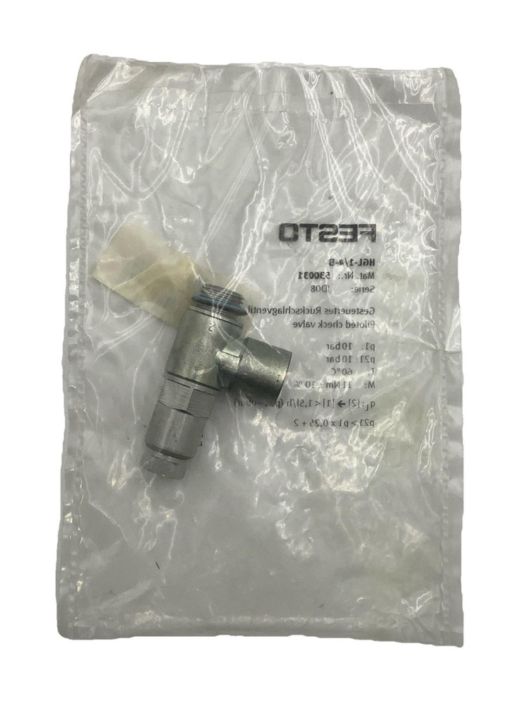 Festo HGL-1/4-B Piloted Check Valve Non Return