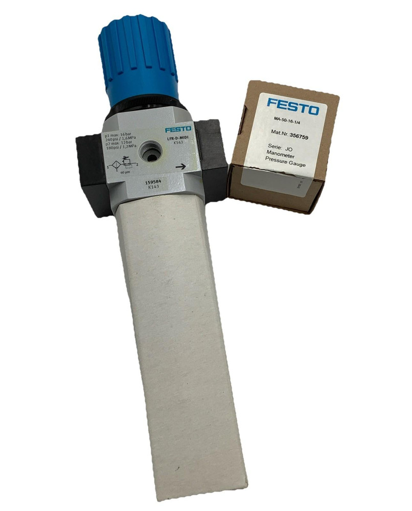 Festo LFR-1/2-D-MIDI Pneumatic Filter Regulator