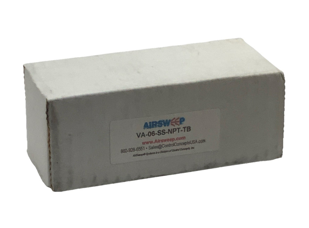 Airsweep VA-06-SS-NPT-TB Flow Aid Nozzle 40-60 PSI Stainless Steel
