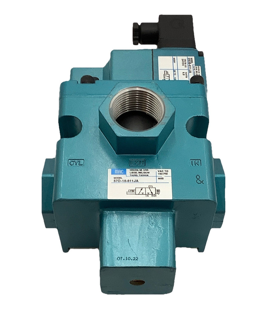 MAC 57D-16-611JA Spool Valve w/ 250B-611JA Solenoid Valve 24VDC