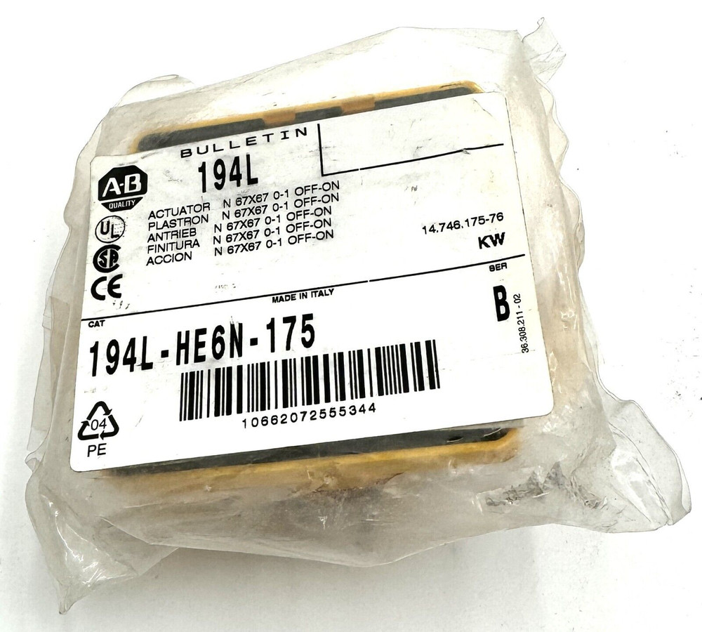 Allen Bradley 194L-HE6N 175 Control and Load Switch