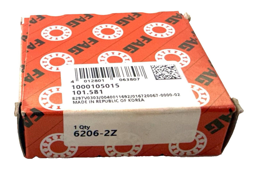 FAG 6206-2Z Deep groove ball bearing