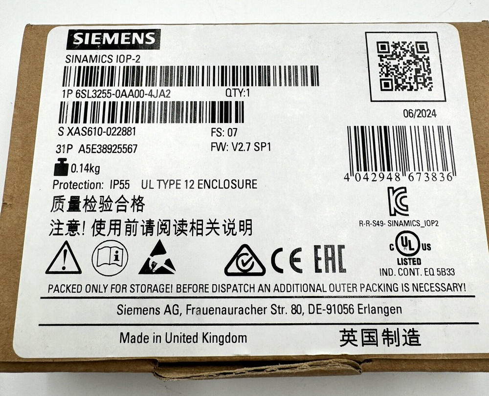 Siemens 6SL3255-0AA00-4JA2 Intelligent Operator Panel