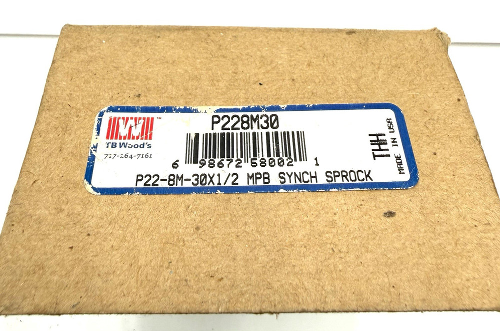 TB Woods P228M30 1/2 Bore MPB SYNCH SPROCK P22-8M-30X1/2