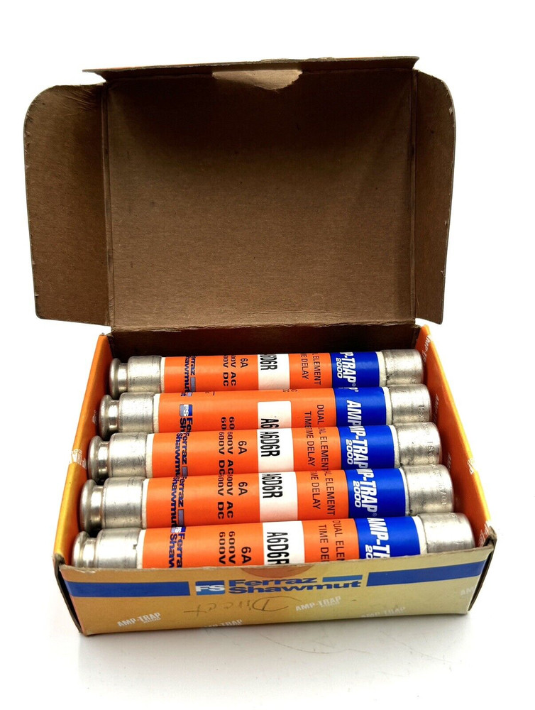 Ferraz Shawmut Fuse A6D6R Class RK1 Dual Element Time Delay (Box of 10)