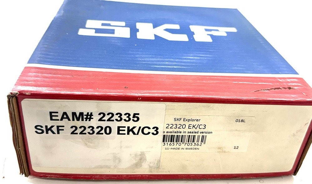 SKF 22320 EK/C3 Spherical Roller Bearing with Tapered Bore and Relubrication