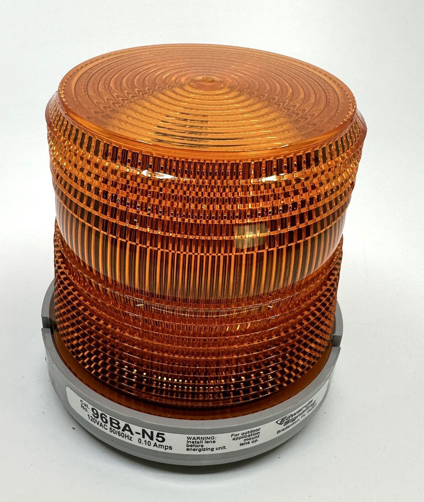 Edwards Signaling 96BA-N5 Warning Light, Strobe Tube,120VAC,Amber