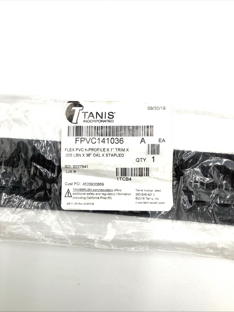 Tanis Inc FPVC141036 Flex PVC Stapled Strip Brush