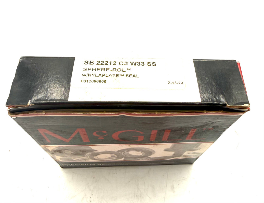 MCGILL SB 22212 C3 W33 SS Spherical Roller Bearing