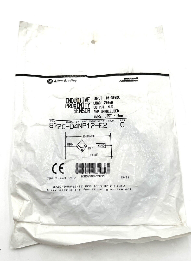 Allen Bradley 873C-D4NP12-E2 Proximity Sensor
