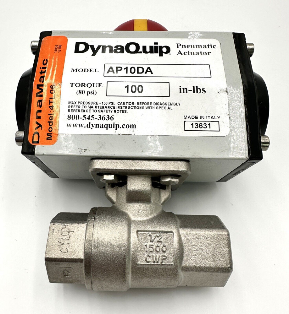 DynaQuip Controls 4TL06 Stainless Steel Ball Valve