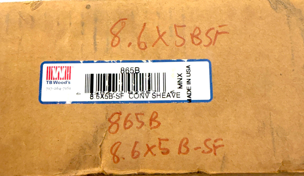 TB Woods 865B 8.6X5B-SF Sheave