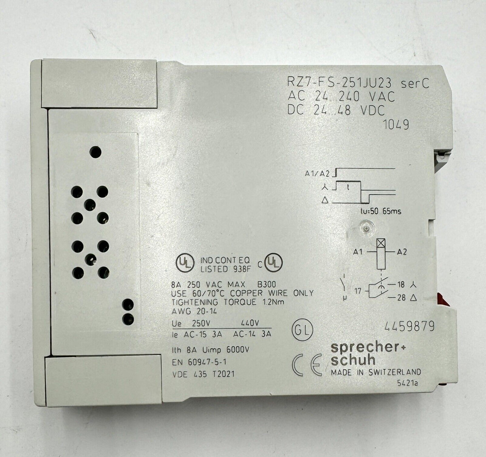 Sprecher+Schuh RZ7-FS251JU23 Timing Relay Ser C