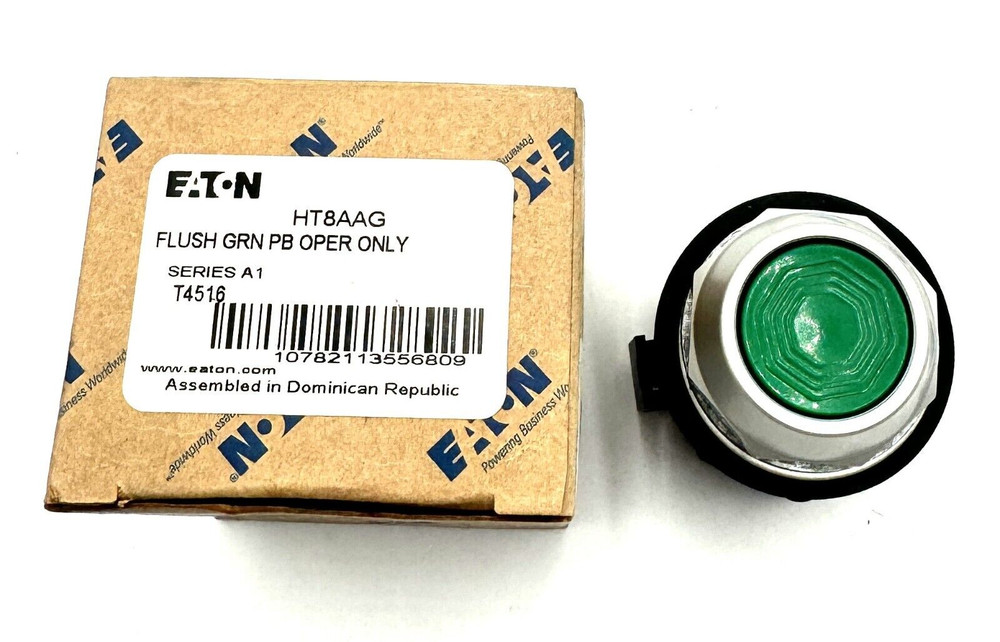 Eaton HT8AAG Green Flush Head Push Button