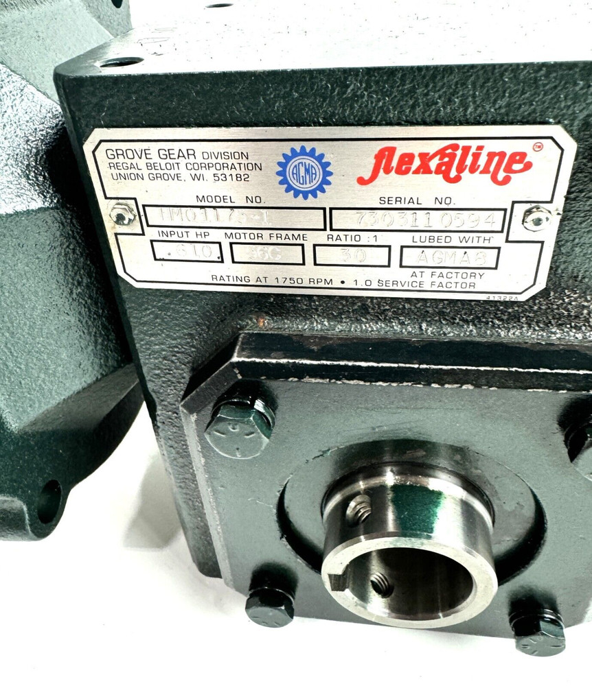 Grove Gear Flexaline HMQ1175 Worm Speed Reducer 30,Ratio 56C,Frame