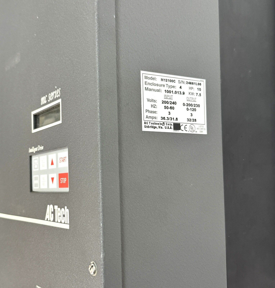 AC TECH M12100C Variable Frequency Drive 240 VAC 3- Phase, 10HP