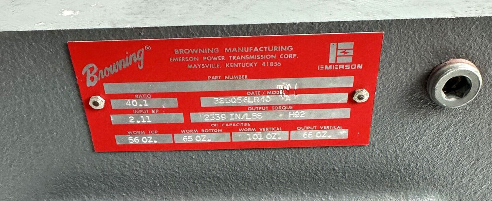 Browning 32Q56LR40 Raider worm gear Reducer