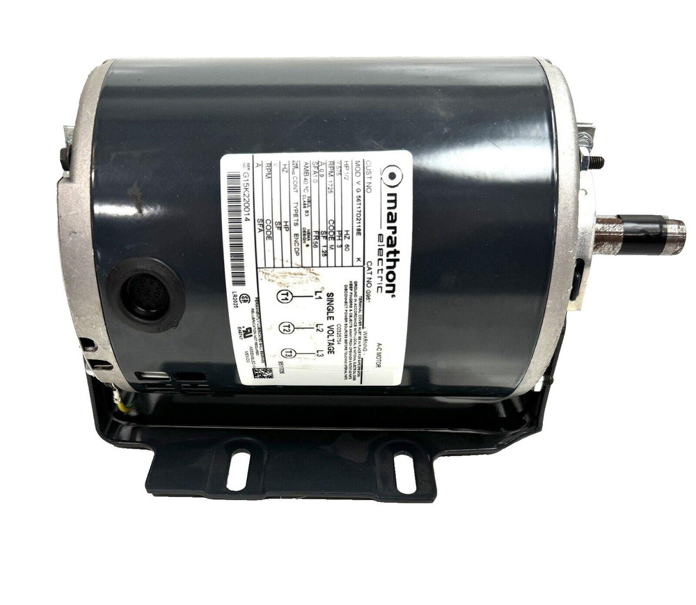 Marathon Electric Motor 056T17D2118 HP 1/2 CAT NO G961