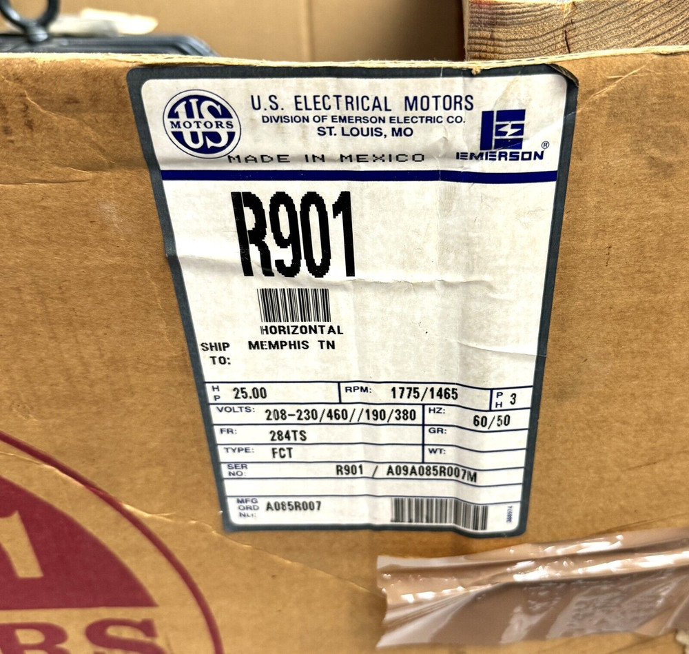 US Motors R901 25HP ELECTRIC MOTOR 1775RPM 3PH