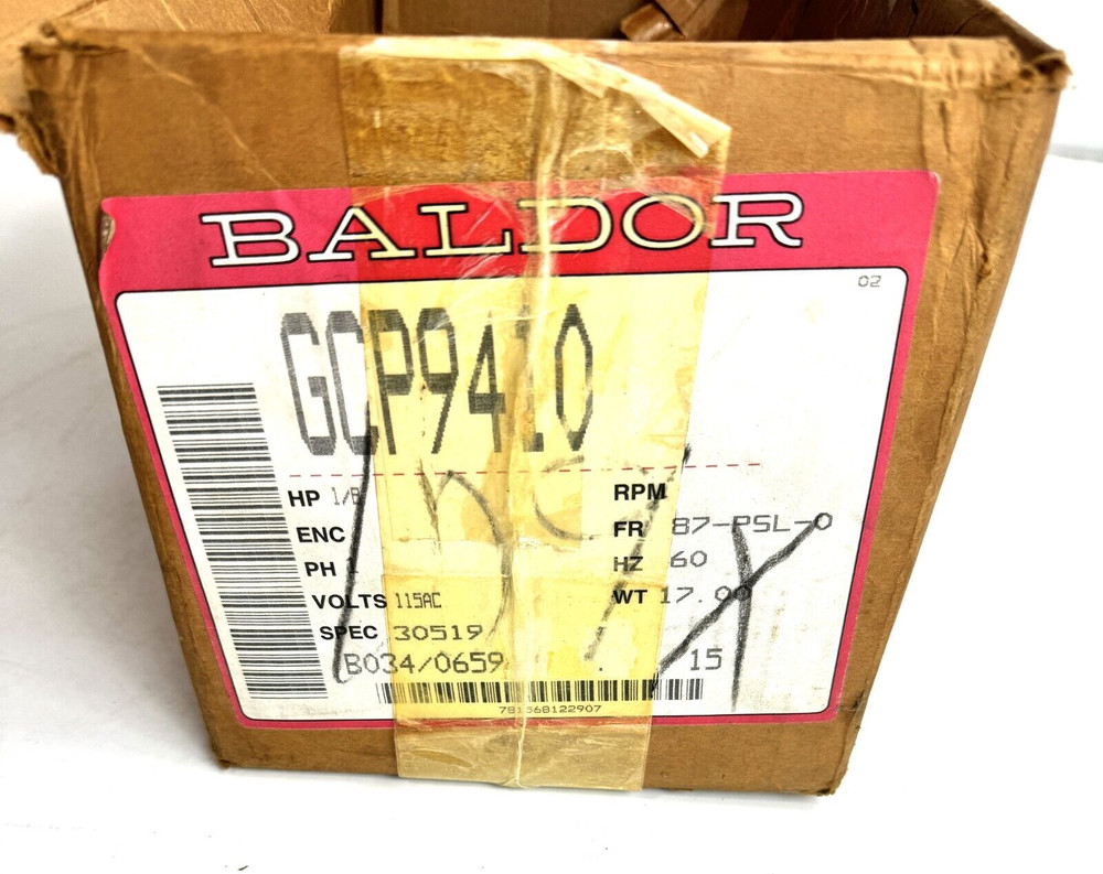Baldor GCP9410 GEAR MOTOR 1/8 HP