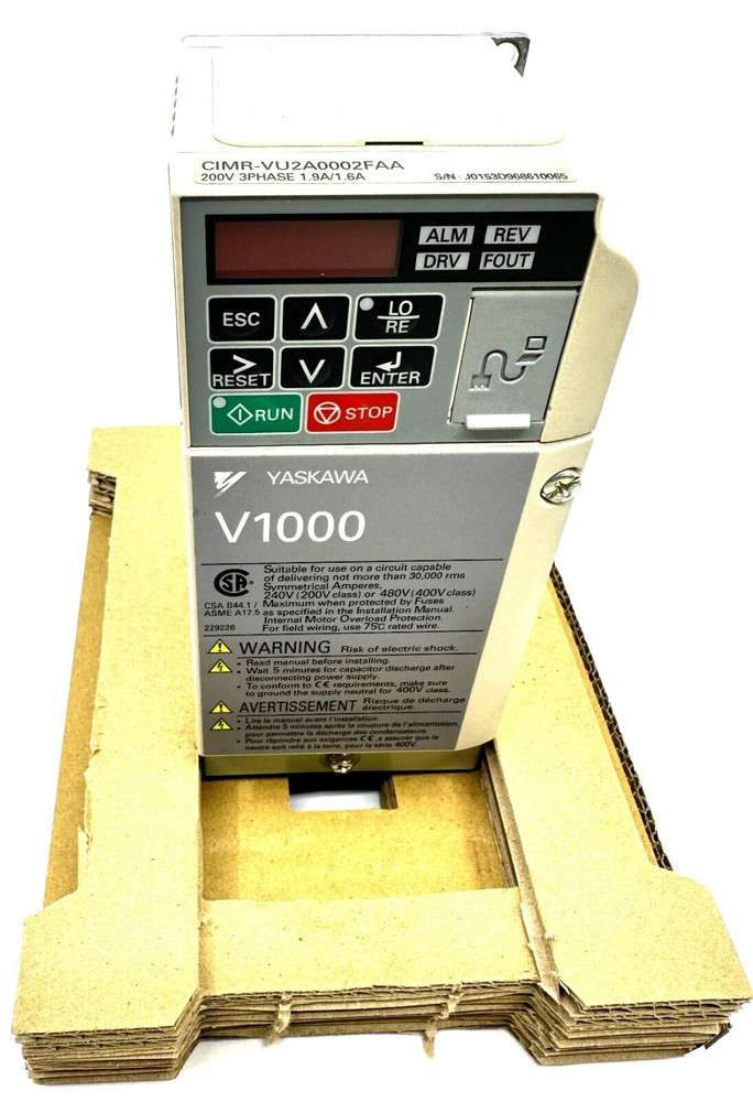 YASKAWA CIMR-VU2A0002FAA AC DRIVE 240V REV.C ,V1000