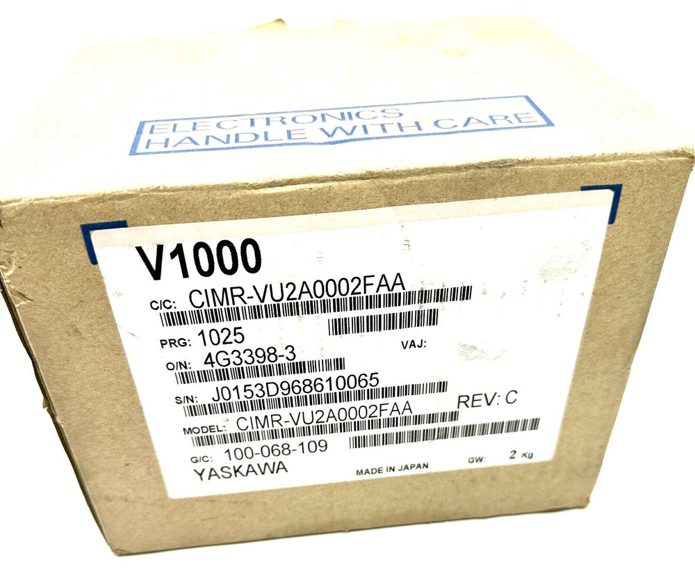 YASKAWA CIMR-VU2A0002FAA AC DRIVE 240V REV.C ,V1000