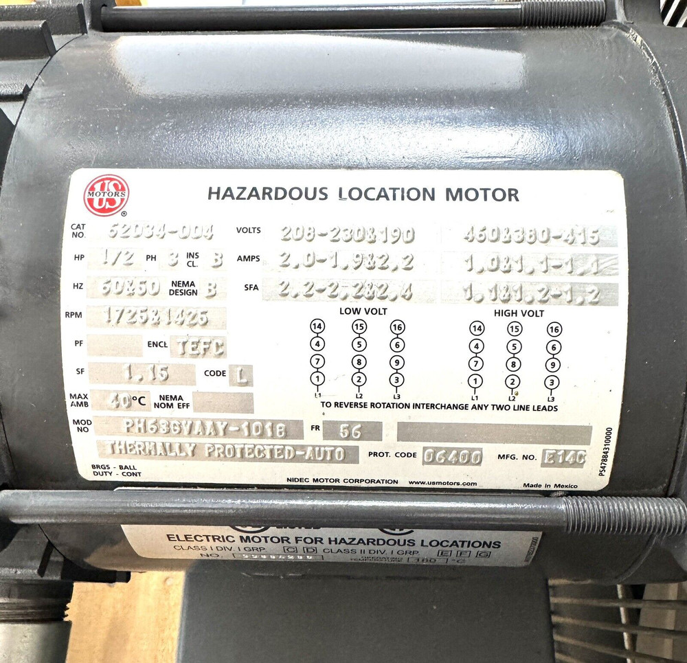 HLA20-480360-25.0-24 AIR HEATER FOR HAZARDOUS LOCATIONS + EPETD85 THERMOSTAT + HLHM MOUNTING BRACKET KIT