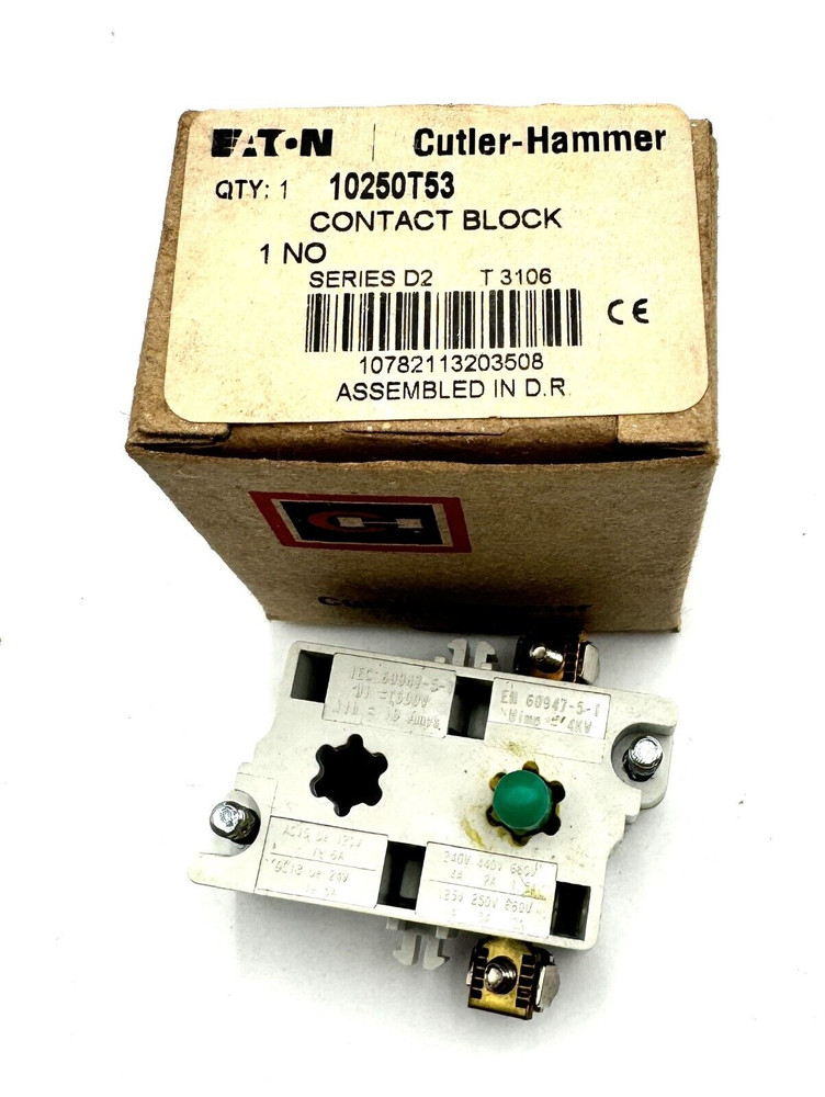 Eaton /Cutler-Hammer 10250T53 Series D2 contact block