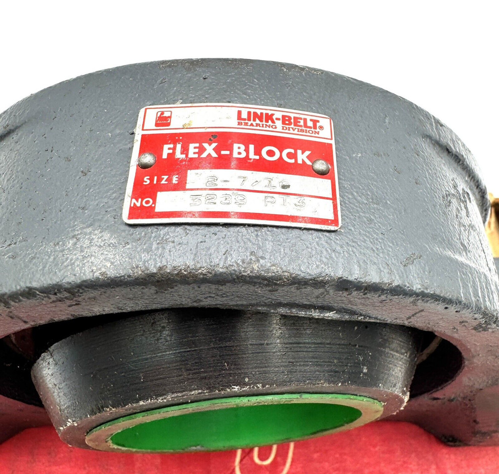 FMC LINK-Belt 3239-PT3 2 Bolt Pillow Block Plain Sleeve Bearing 2-7/16 FMC LINK-Belt 3239-PT3 2 Bolt Pillow Block Plain Sleeve Bearing 2-7/16