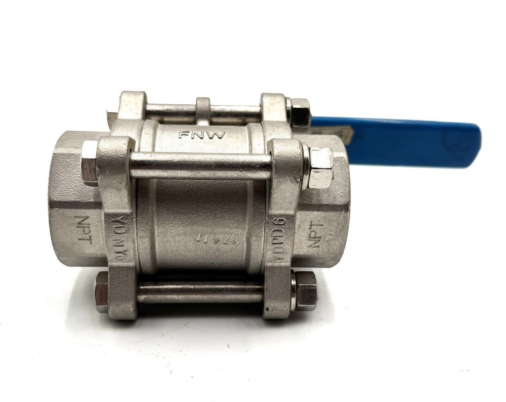 FNW Stainless Steel Full Port Ball Valve NPT 1-1/4CF8M 1000 CWP