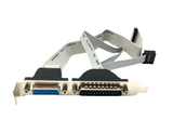 DB25+DB15 PCI Bracket LPT Game Port Ribbon Cable
