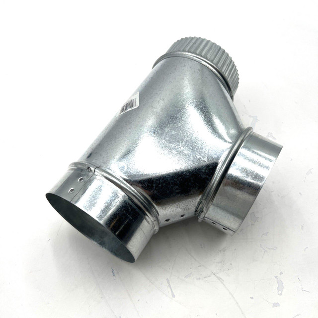 Imperial GV0887 Furnace Pipe Tee 5"x5"x5" 90° Galvanized 26 Ga