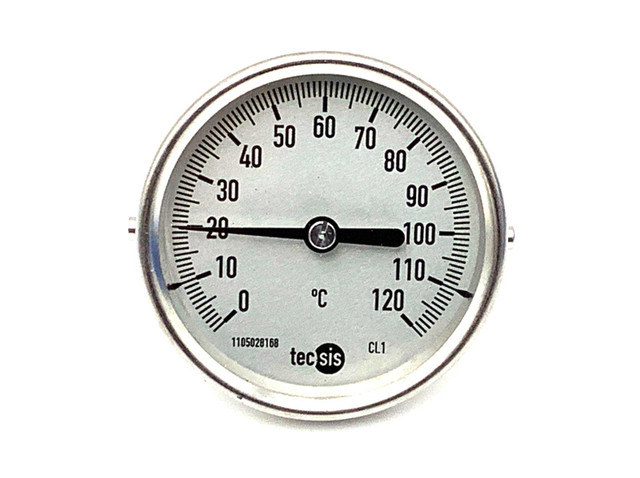 Tecsis 1105028168 Thermometer 0-120 Celsius CL.1 Axial Mount