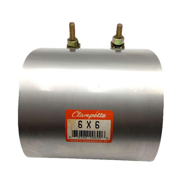 Clampette 330-136 IPS Pipe Repair Clamp 6” x 6” Stainless Steel Leak Repair