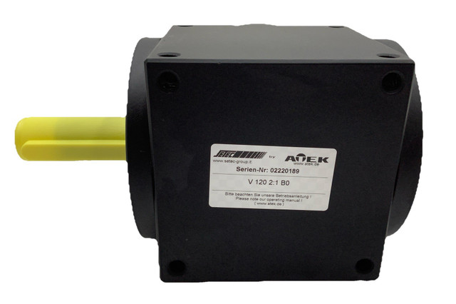 ATEK V 120 2:1 B0 Right Angle Bevel Gear Reducer Dual Shaft