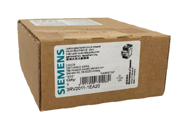 Siemens 3RV2011-1EA20 Circuit Breaker 4A 50Hz