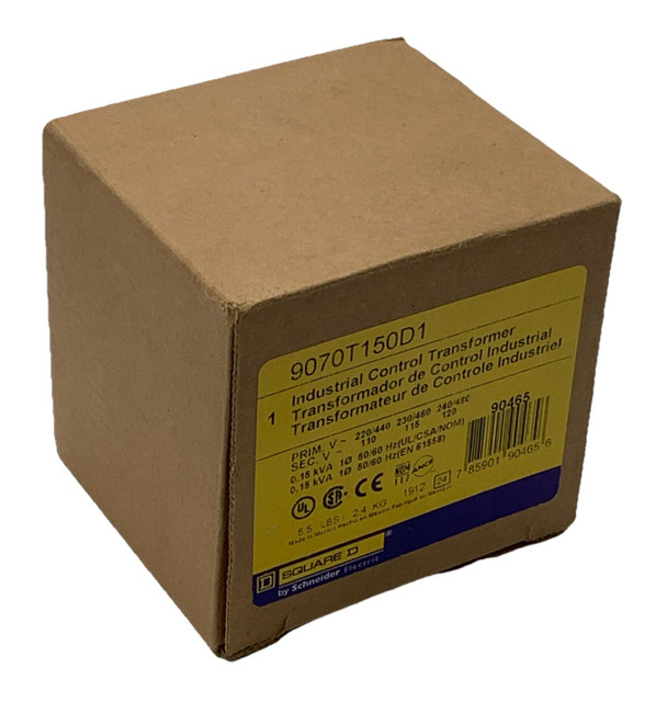 Square D 9070T150D1 Industrial Control Transformer