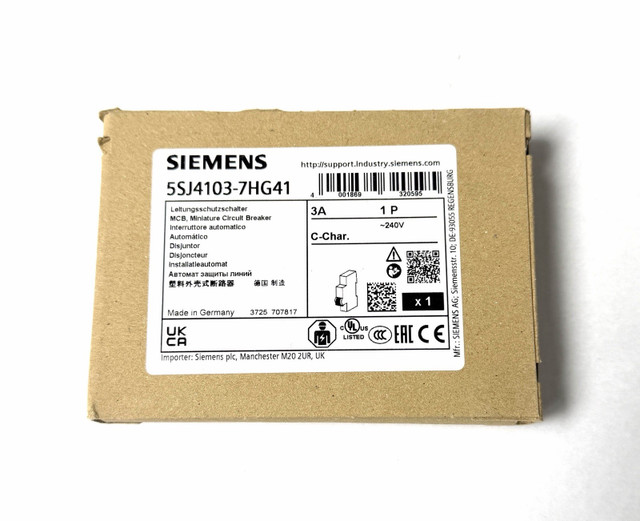 Siemens 5SJ4103-7HG41 Miniature Circuit Breaker