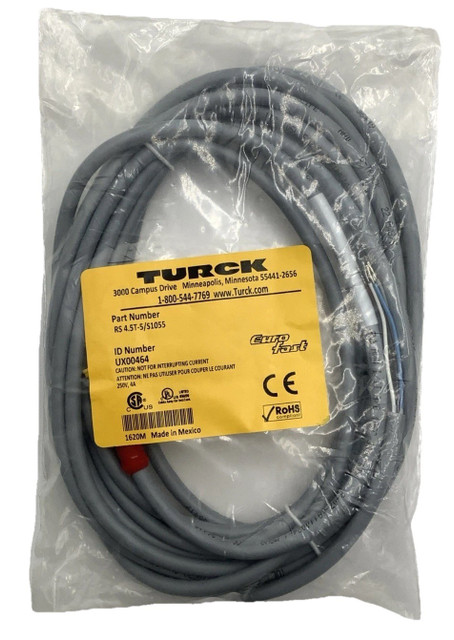 Turck RS 4.5T-5/S1055 Eurofast M12 Female Cordset 5M 5 Wire