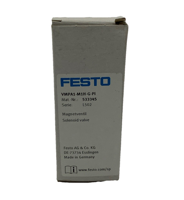 Festo VMPA1-M1H-G-PI Solenoid Valve 10mm IP65