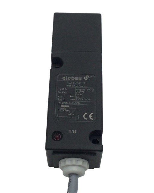 Elobau 117611 E1 Magnetic Safety Position Switch 24V AC/DC 3A 11.15m Cable