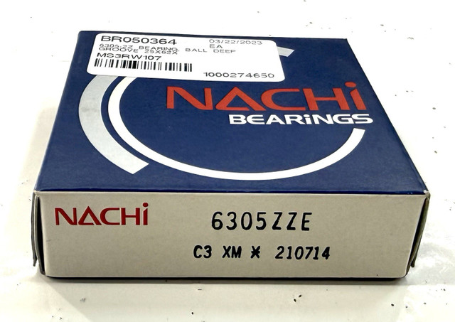 Nachi 6305ZZE Deep Groove Ball Bearing