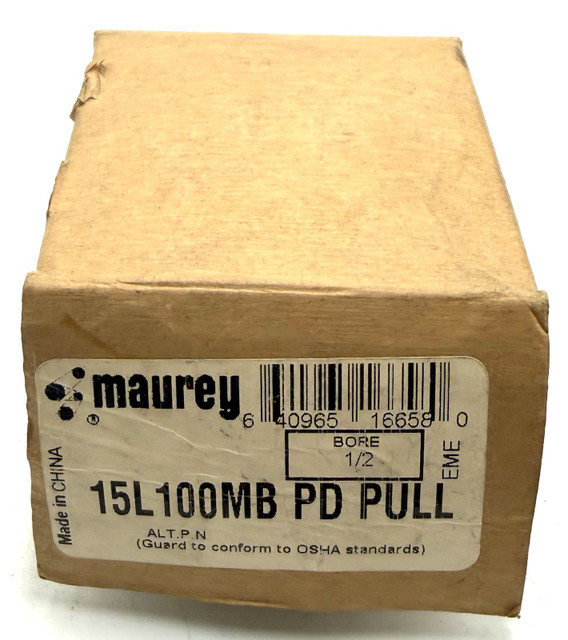 Maurey 15L 100MB PD PULL 1/2 Bore Timing Pulley