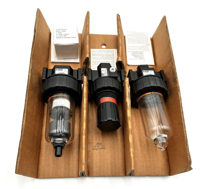 Parker 07A25A18A1BD Filter Regulator Lube Assembly 3/8" 3 Piece Combo