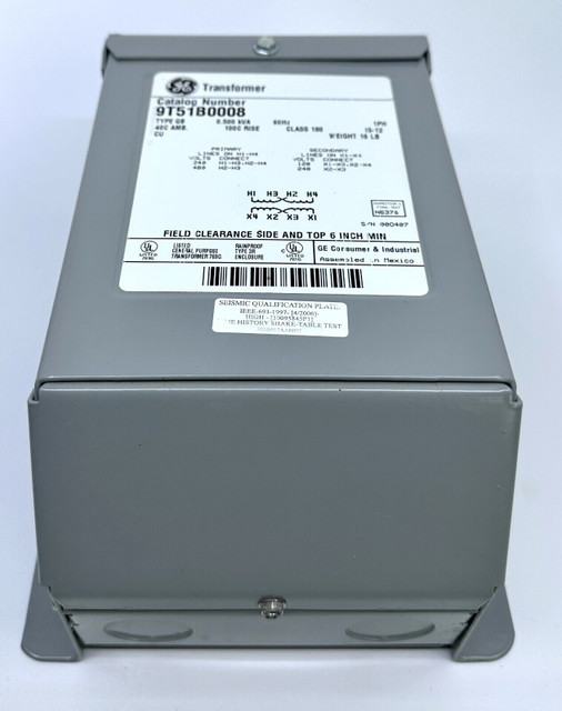 GE, 9T51B0008, General Electric Transformer