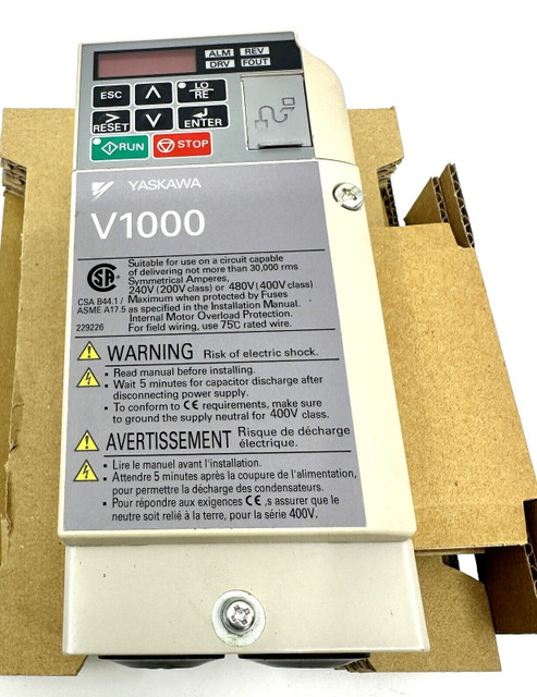 YASKAWA CIMR-VU2A0002FAA AC DRIVE 240V REV.C ,V1000